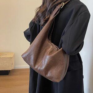 V Leather West Hobo Purse